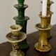 Tamegroute candlestick candlestick enamelled yellow ochre S H15 cm