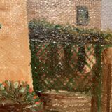 Painting representing a Provençal landscape