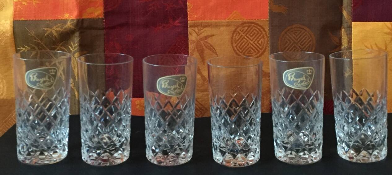 Set of 6 crystal liquor glasses - Bayel