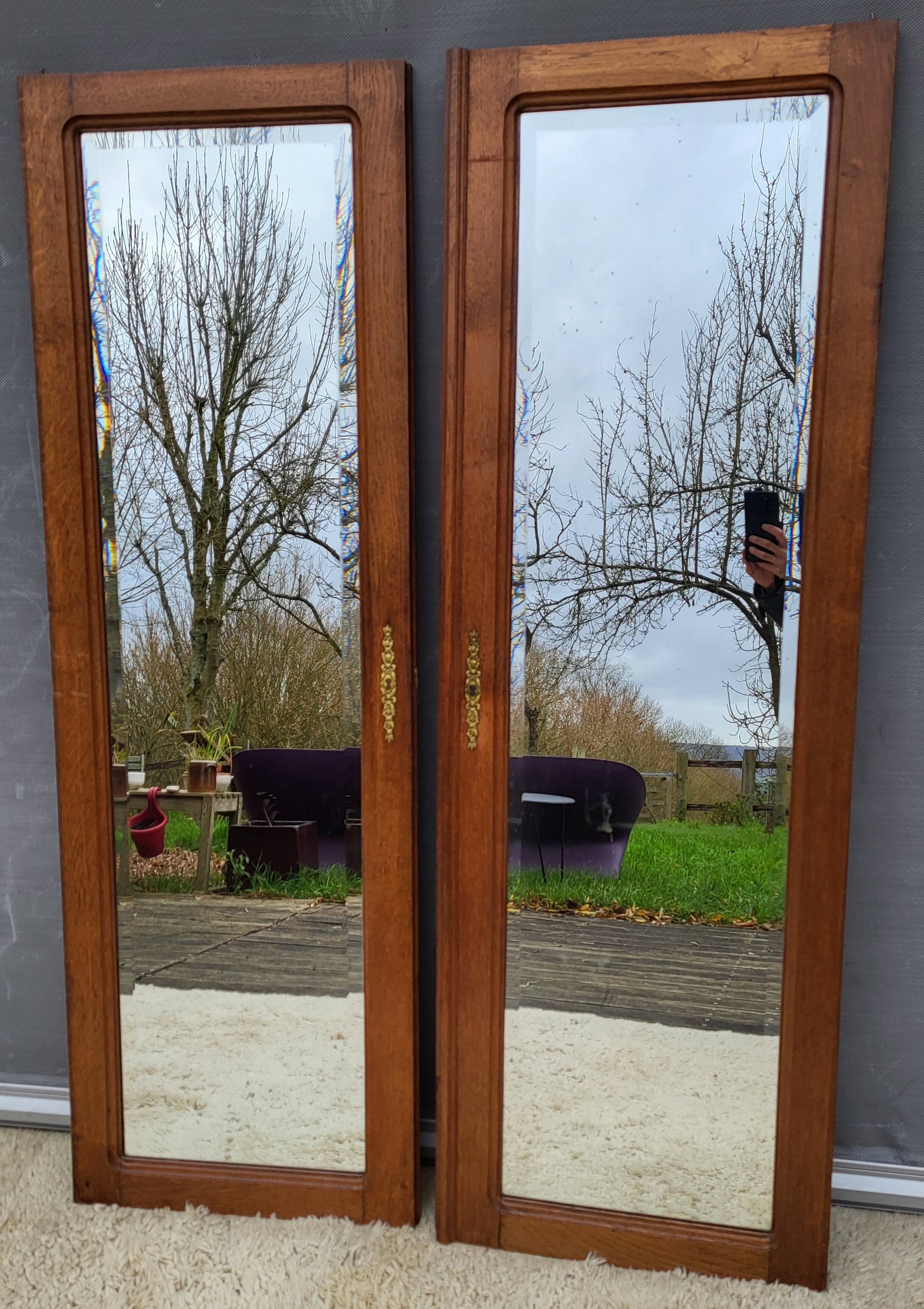 Paire miroirs de porte Art Déco
