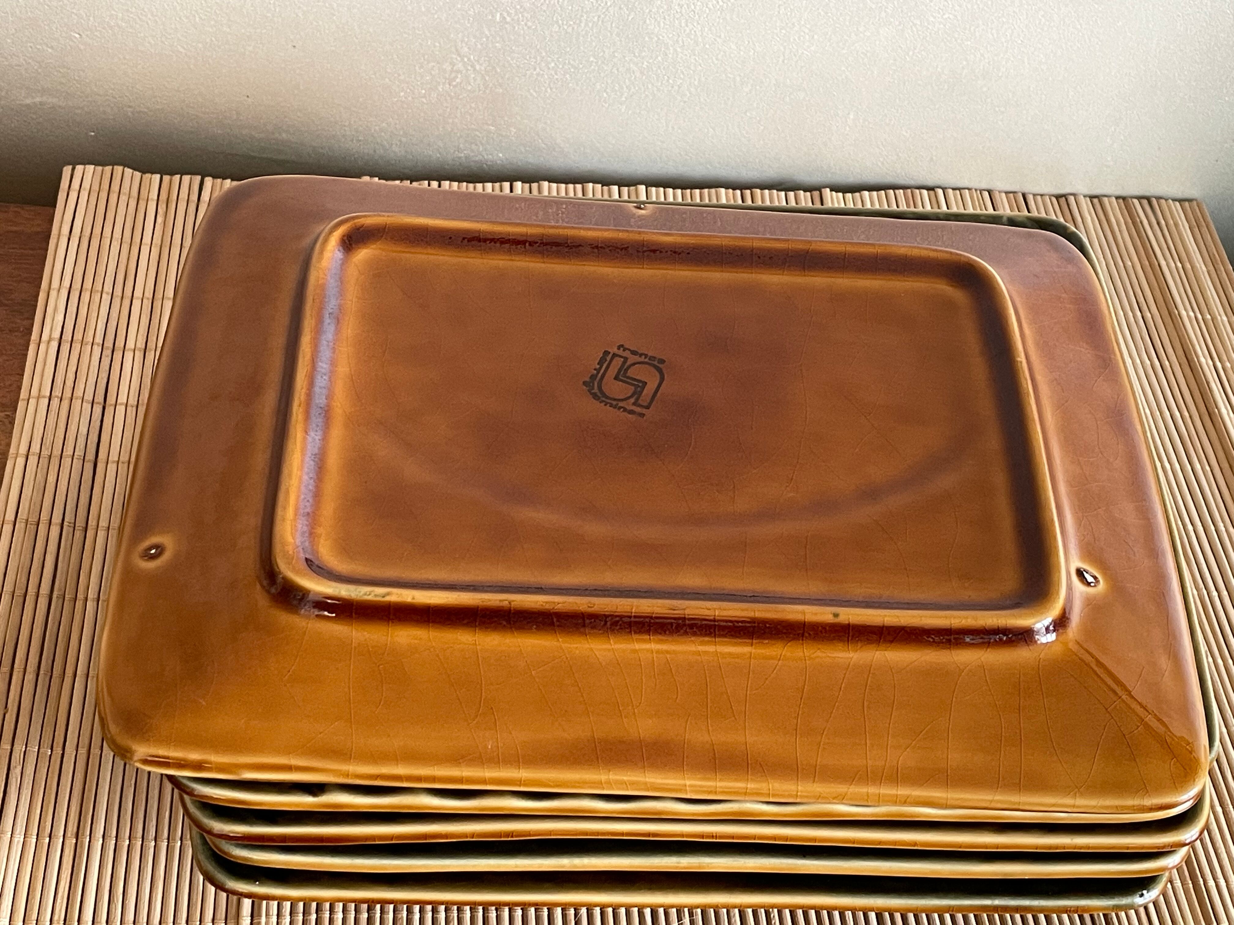 6 plates Asparagus Sarreguemines