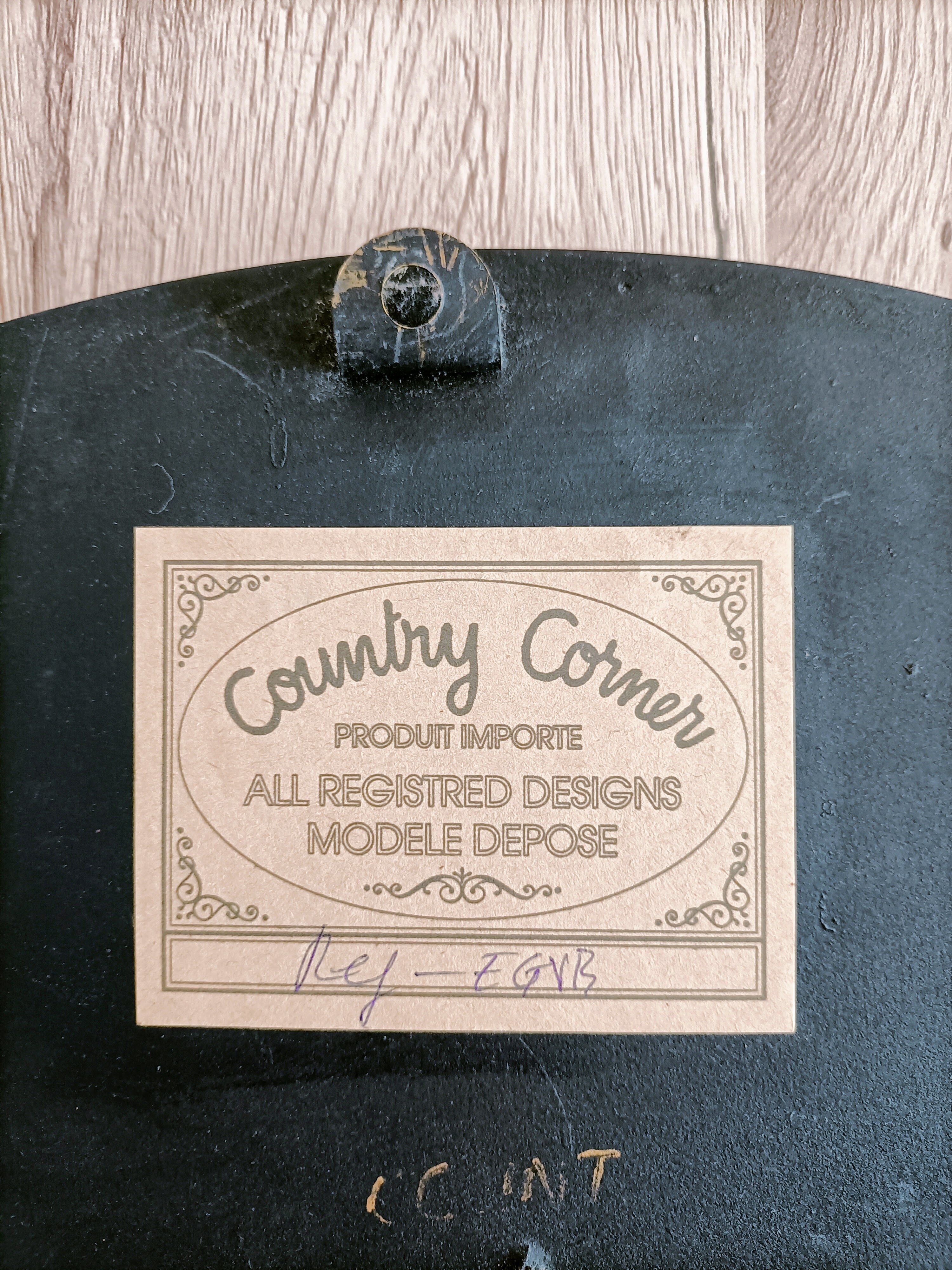 Wooden painting old car country corner 60s