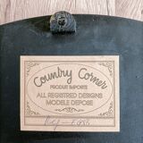 Wooden painting old car country corner 60s