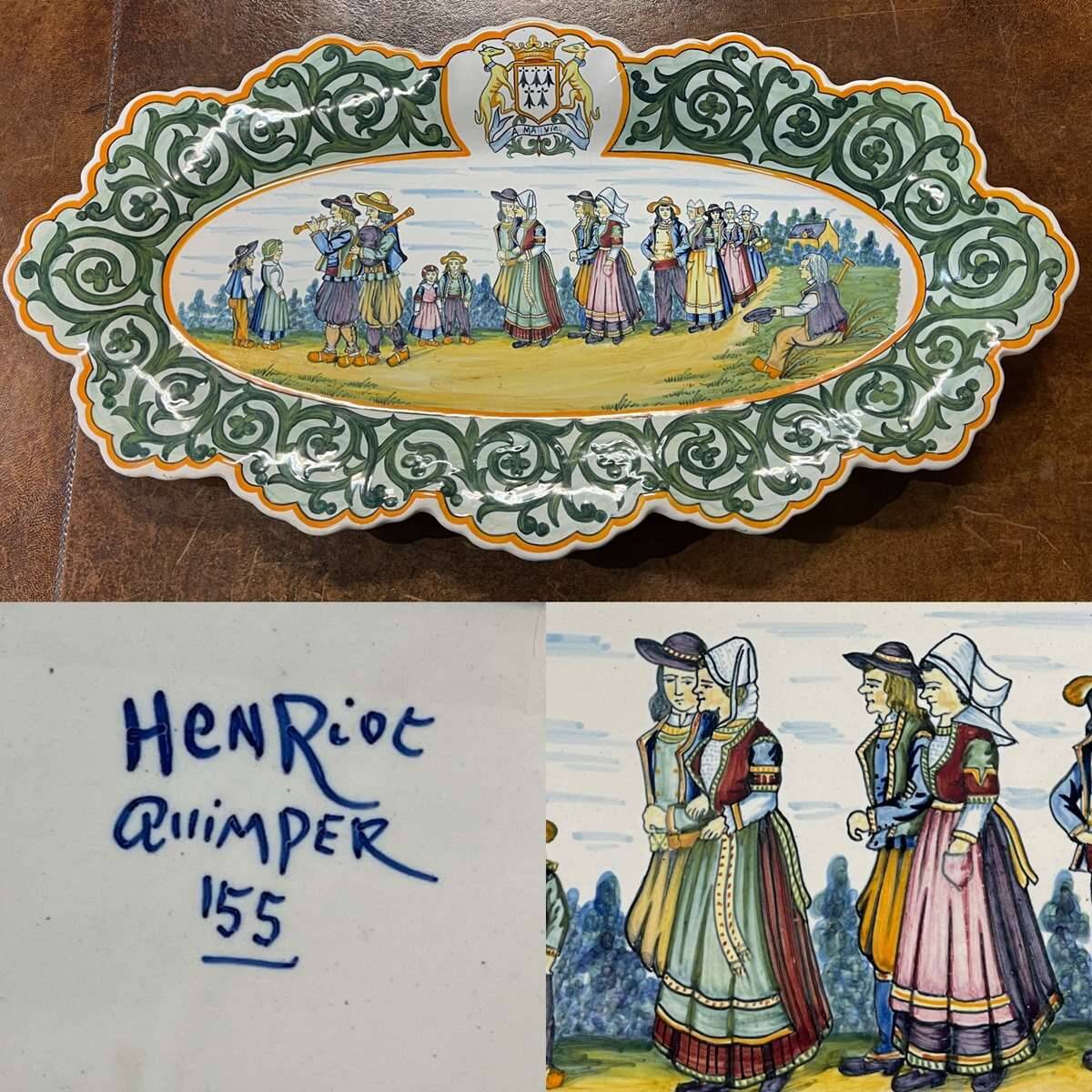 Quimper earthenware dish from the early 20th century