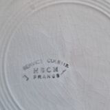 Set of 12 antique Art Deco plates, earthenware from Creil Montereau.