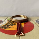 Small vintage wall mirror in gold painted wood