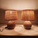 Paire de lampes de chevet en céramique