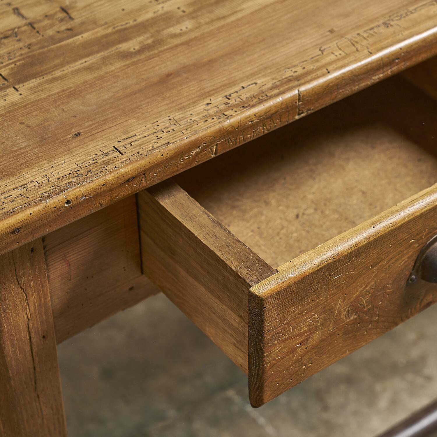 school desk with 3 drawers