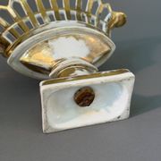 Empire basket in gilded porcelain – France, 19th century