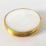 6 vintage mother-of-pearl coasters