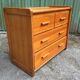 Vintage Scandinavian chest of drawers with 4 drawers in solid pine
