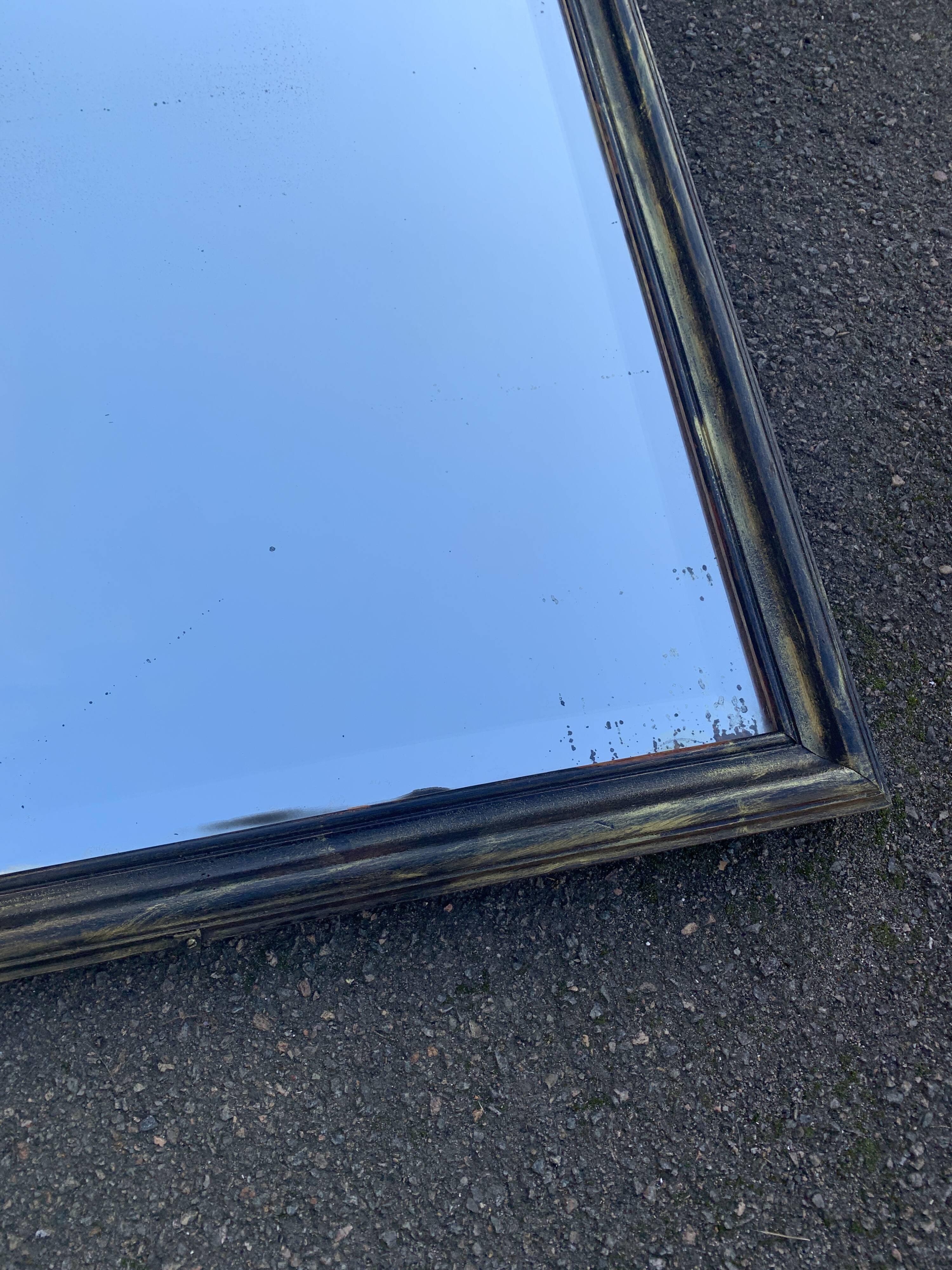 Large Black and Gold Mirror 75 x 100