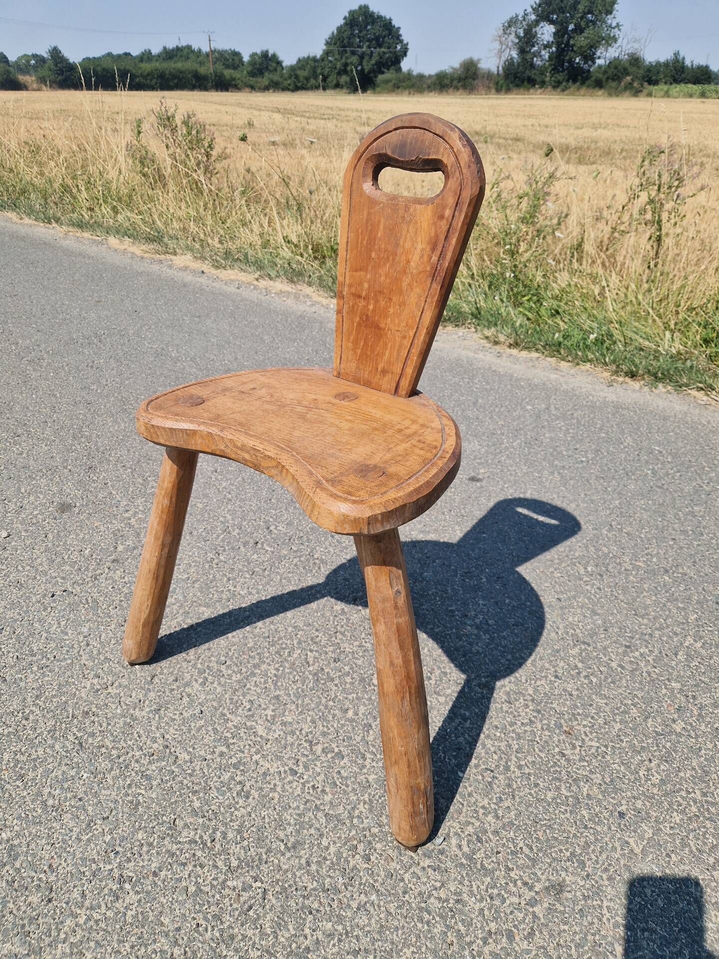 Vintage Brutalist Low Chair