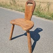 Vintage brutalist low chair