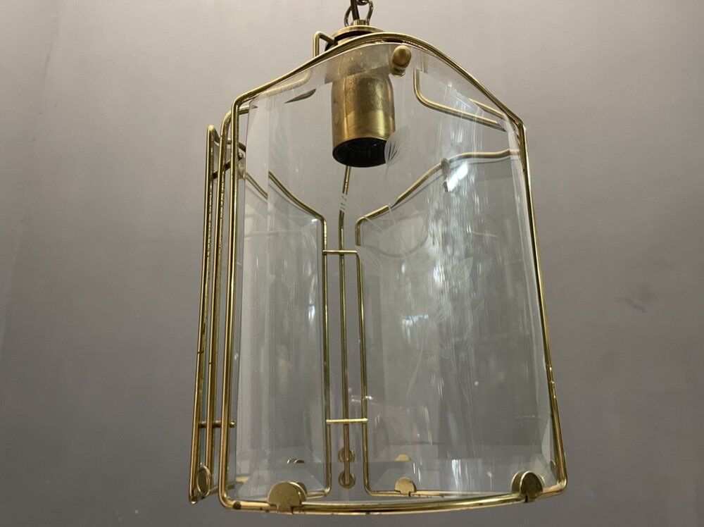 Italian glass brass pendant ceiling lamp