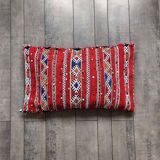 Red Moroccan kilim cushion