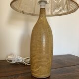 Sandstone lamp with lace shade