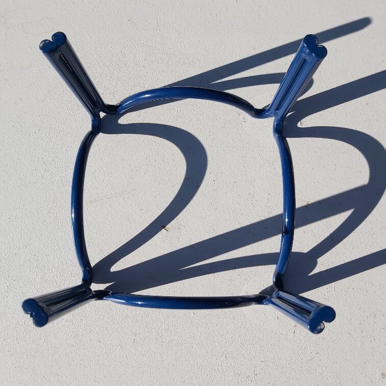 Lamp design metal and 70s glass