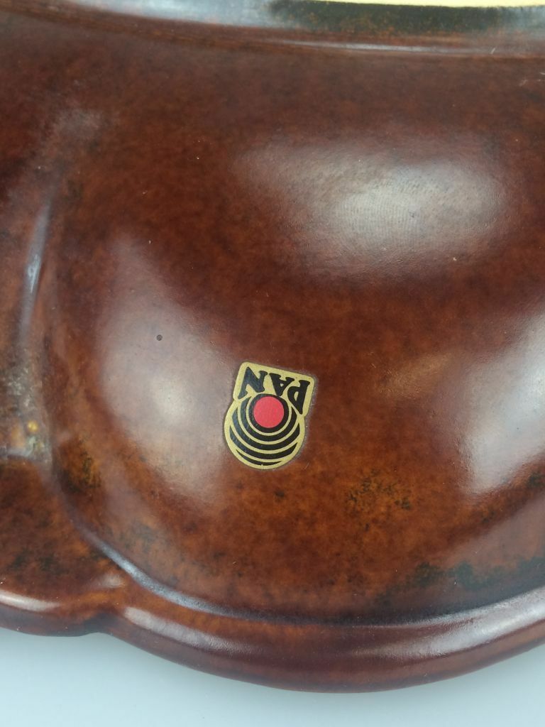 70's Mirror Wall Mirror Ceramic Pan Illuminated Space Age Design