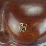 70's Mirror Wall Mirror Ceramic Pan Illuminated Space Age Design