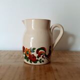 Vintage pitcher in earthenware from digoin lml sarreguemines