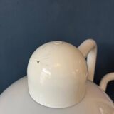 Lampadaire vintage en verre acrylique blanc style spatial