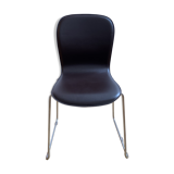 Chaise cuir brun