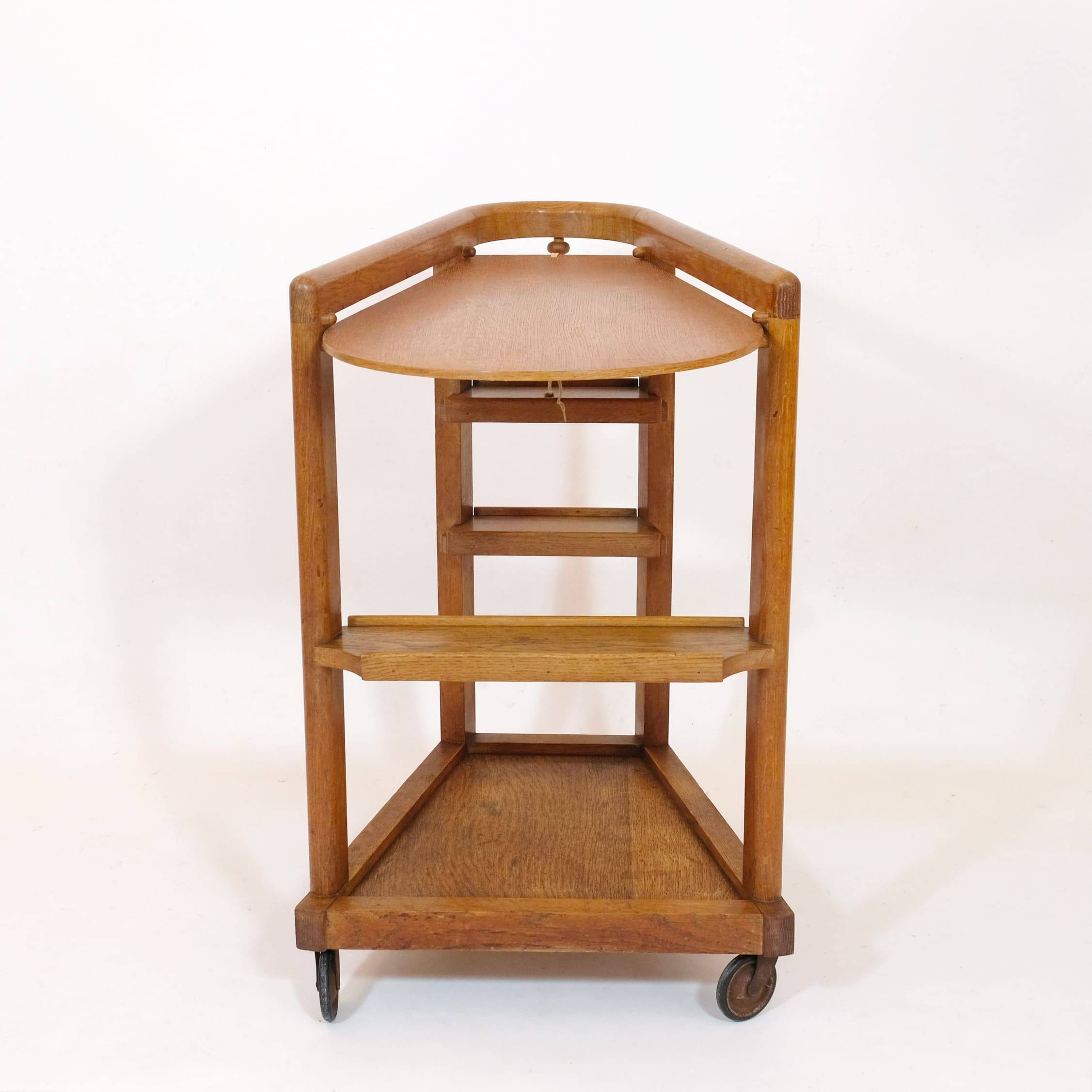 Guillerme et Chambron, serving trolley with removable tray, Votre Maison, 1960s.