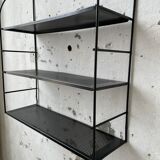 Black metal string shelf