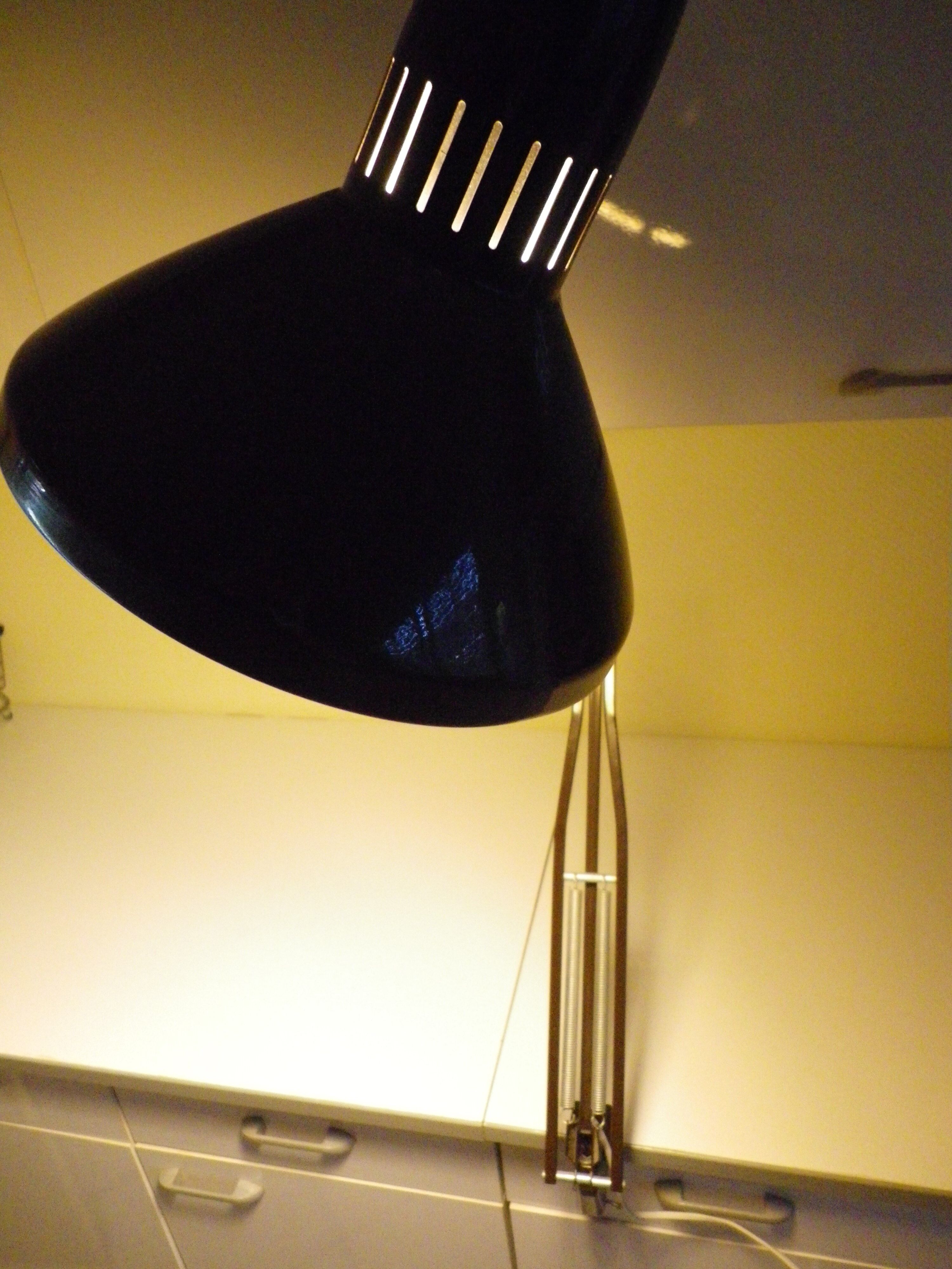 Lamp architect with lampshade in enamelled plate and 2 articulated arms brand ledu