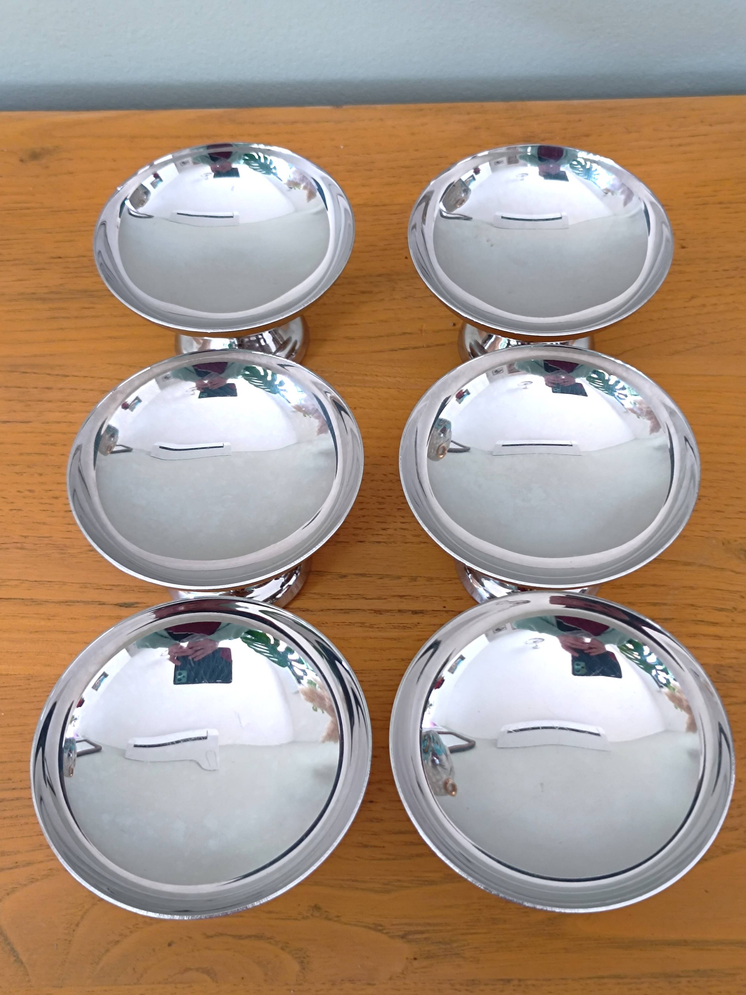 Guy Degrenne ice cream cups, set of 6