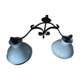 Double Opaline Billiard Pendant Lamp