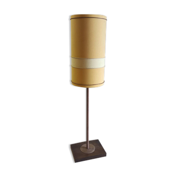 Lampe à poser de style scandinave en bois et corde - mid. XXeme
