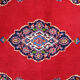 Traditional red wool persian rug hand made oriental medallion carpet- 121x182