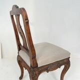 18th-Century German Baroque Chair in Carved Walnut, 1740s