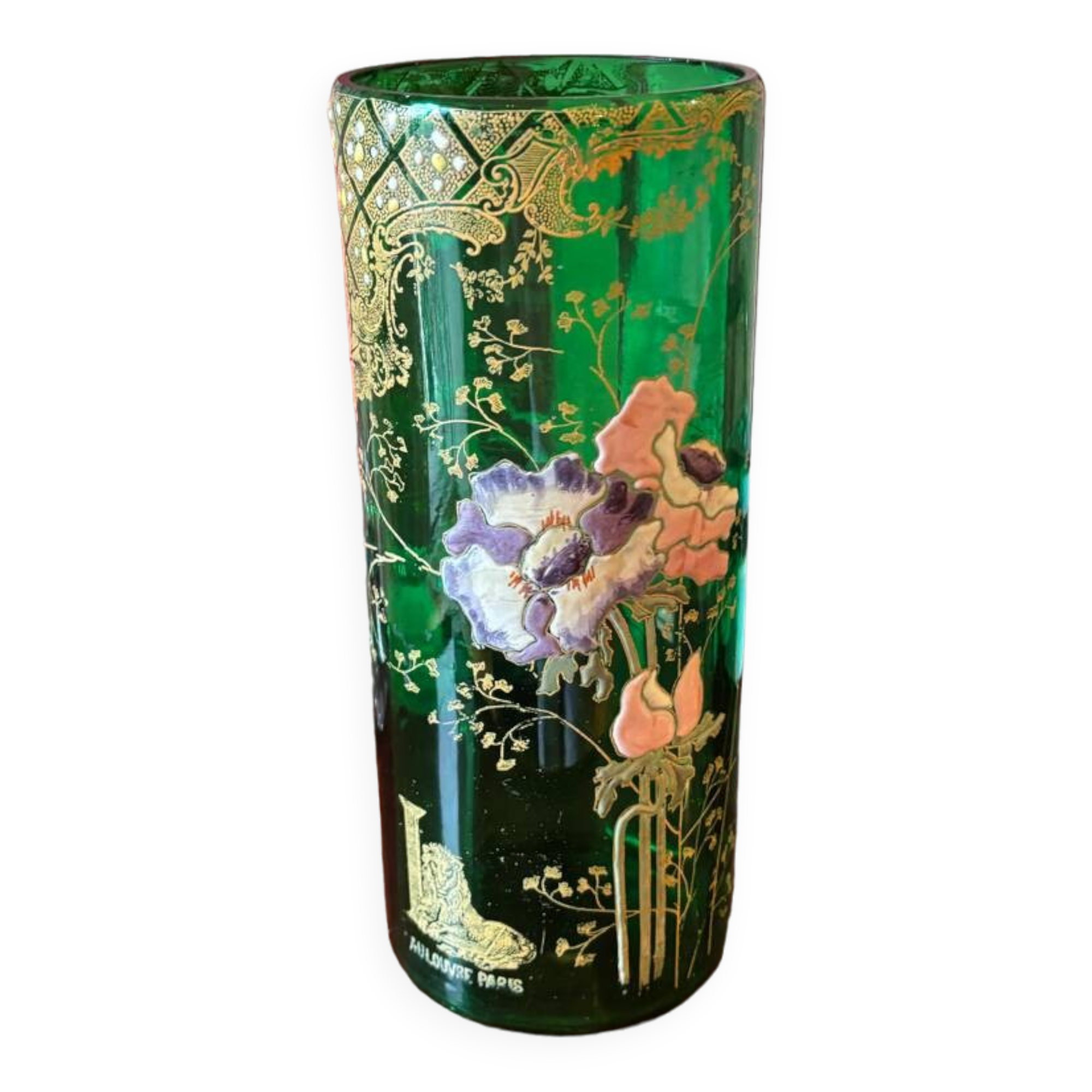 Old scroll vase by François-Théophile LEGRAS (1839-1916)