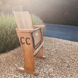 1920 cinema chair made of wood and skai