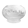 Vase boule en cristal décor gravé XIX ème siècle