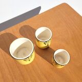 Set of 3 small Art Deco pots De Bruyn Fives