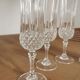 Service of 6 crystal champagne flutes from Arc model Longchamp
