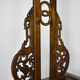 Wardrobe with Asian coat made of wood carved with dragons