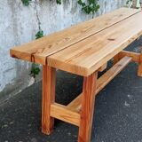 Natural pine bench 130 cm