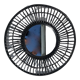 Round black rattan mirror