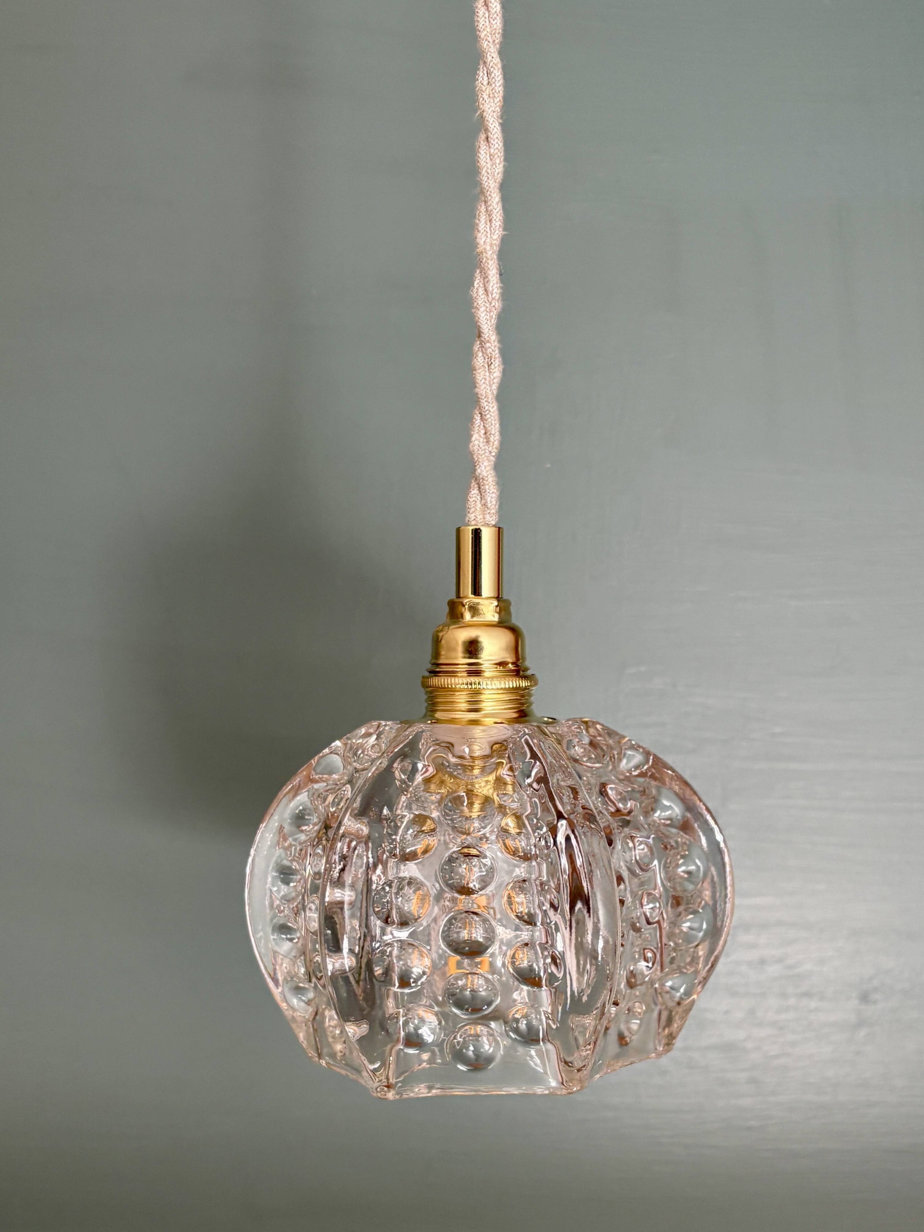 Vintage glass suspension globe