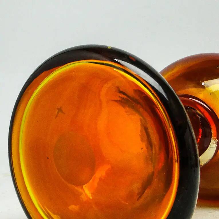 Mid-century modern vase, multicolour glass, designed by J. Słuczan-Orkusz, Poland, 1970s