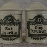 Pair of limoges porcelain storage boxes