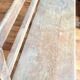 Old solid wood back bench