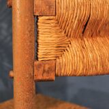 Wooden & straw chair 1960