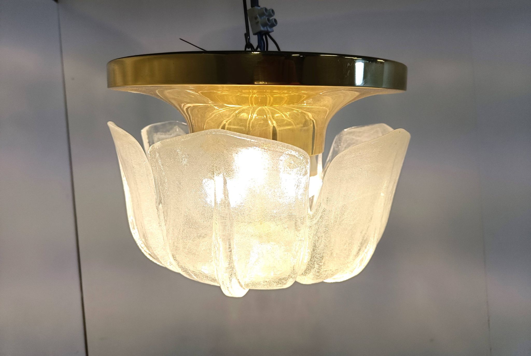 Lustre vintage de Glashutte Limburg, 1960