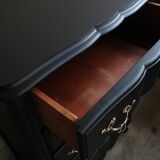 Customized vintage black chiffonier